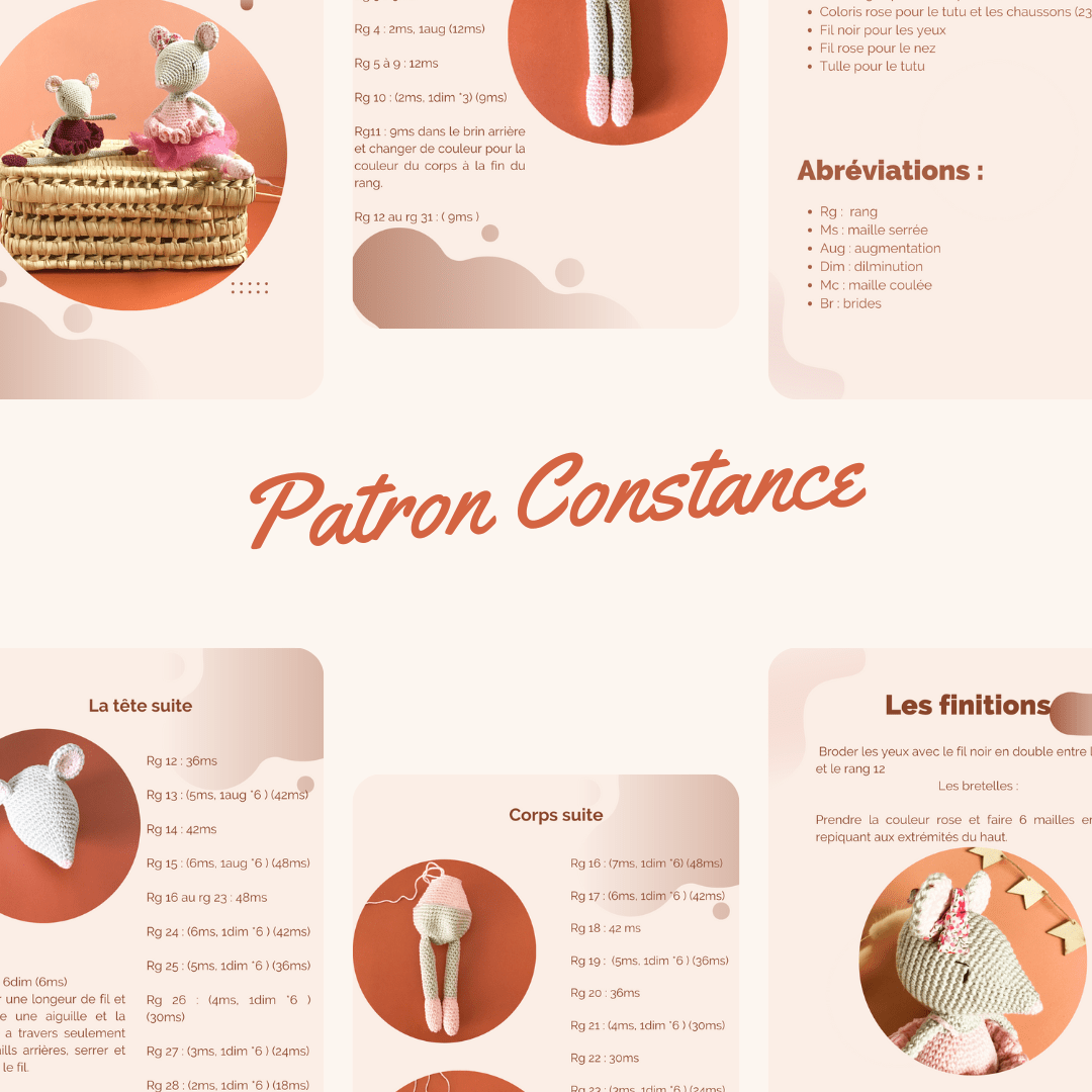 Kit de crochet : Constance la souris danseuse (précommande) – Image 5