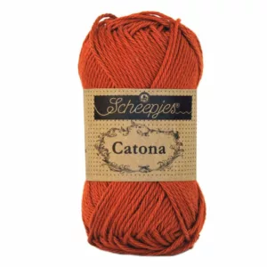 Pelote couleur roux de coton 100 pourcent mercerisé (388)