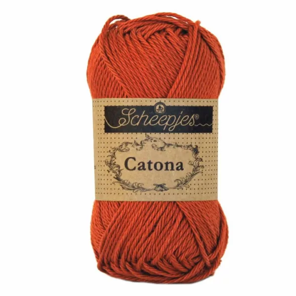 Pelote couleur roux de coton 100 pourcent mercerisé (388)