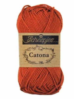 Pelote couleur roux de coton 100 pourcent mercerisé (388)