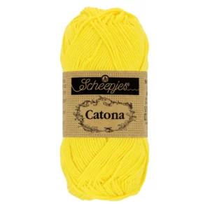 Pelotes jaune citron en 100 pourcent coton mercerisé (280)