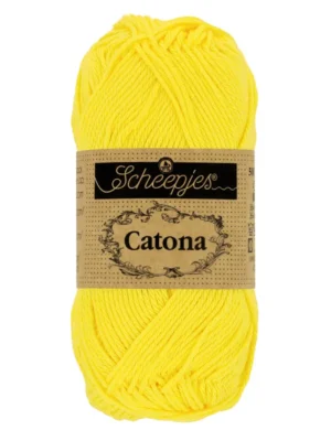 Pelotes jaune citron en 100 pourcent coton mercerisé (280)