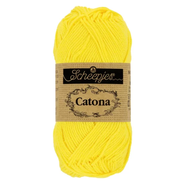 Pelotes jaune citron en 100 pourcent coton mercerisé (280)
